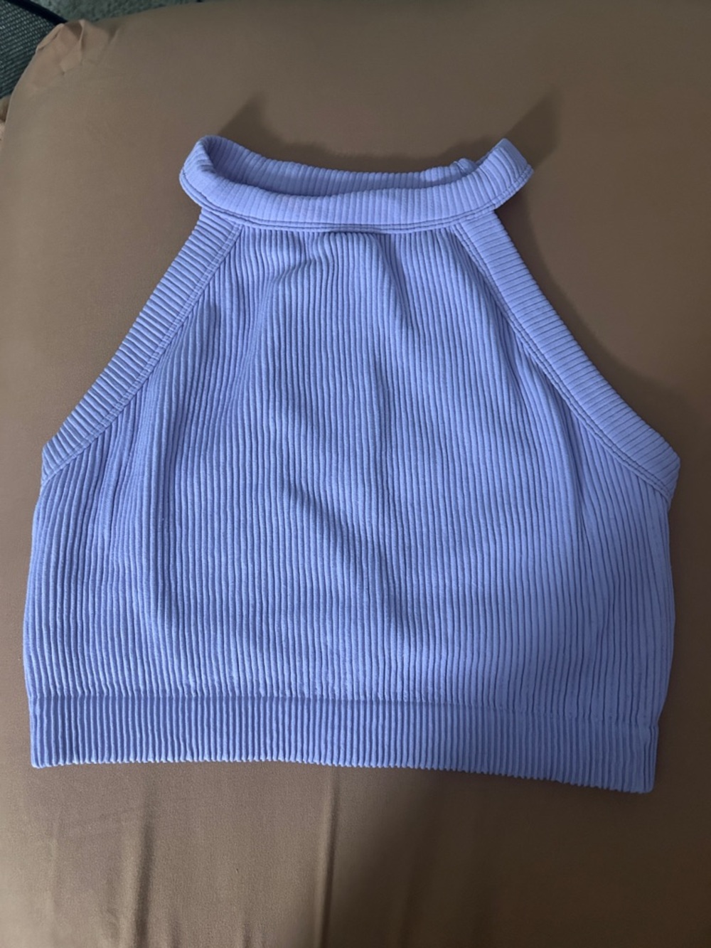 Aerie Lavender Ribbed High-Neck Tank Top